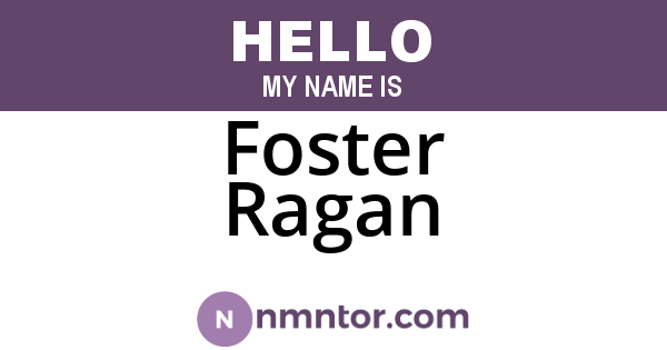 Foster Ragan