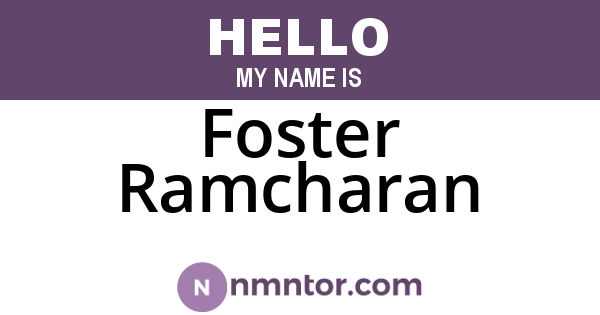 Foster Ramcharan