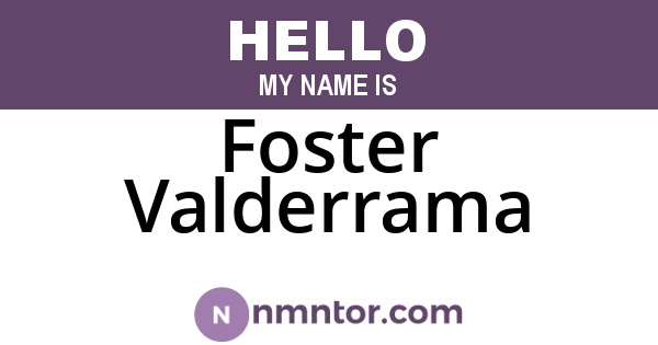Foster Valderrama