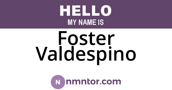Foster Valdespino