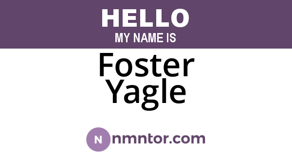 Foster Yagle