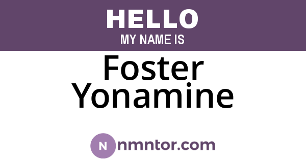 Foster Yonamine