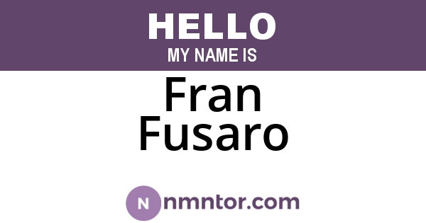 Fran Fusaro
