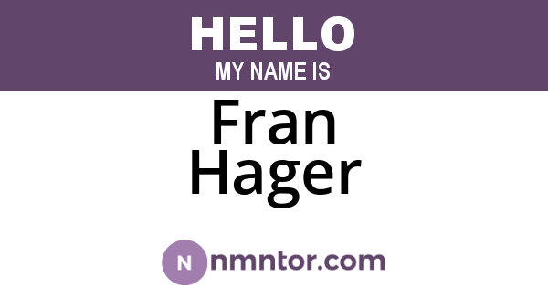 Fran Hager