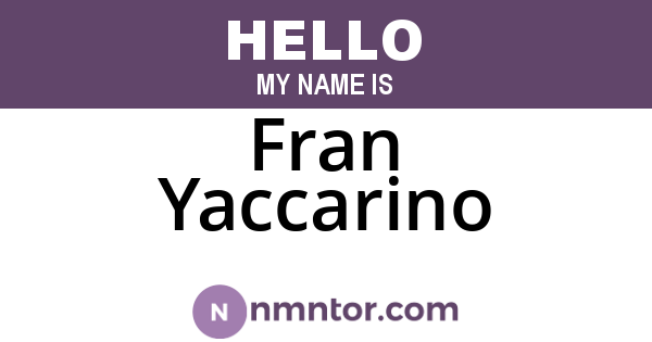 Fran Yaccarino