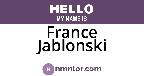 France Jablonski