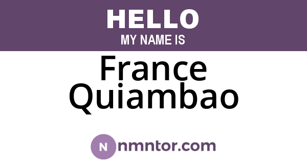 France Quiambao
