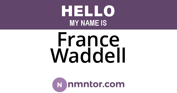 France Waddell