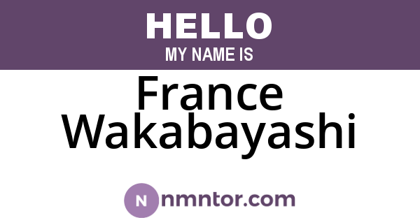 France Wakabayashi