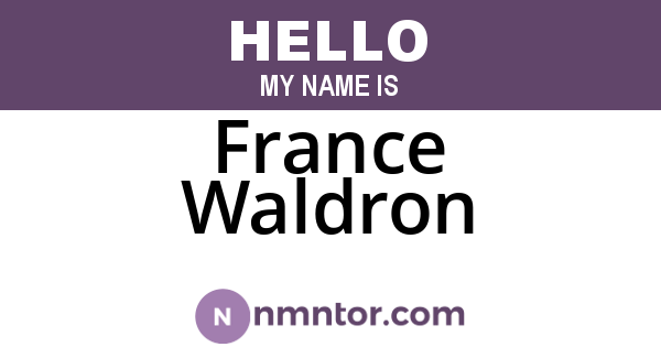 France Waldron