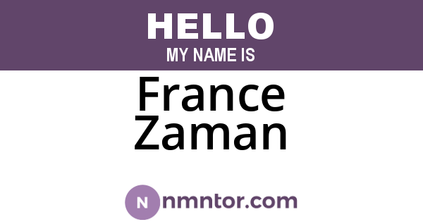 France Zaman