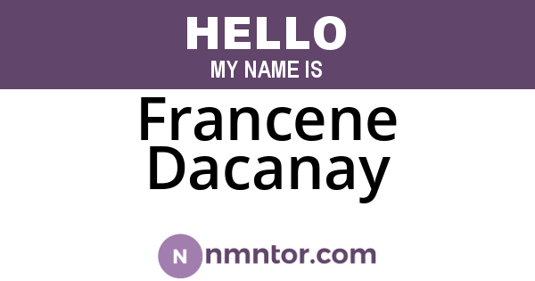 Francene Dacanay