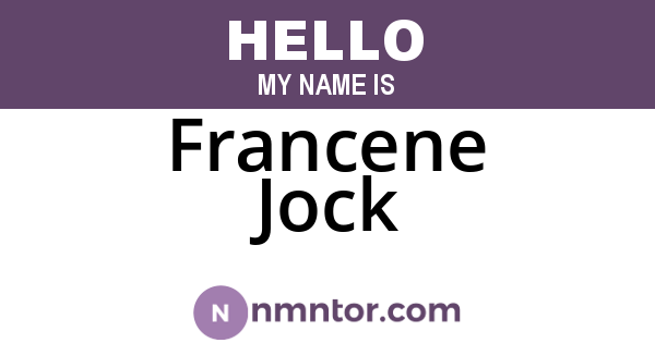 Francene Jock