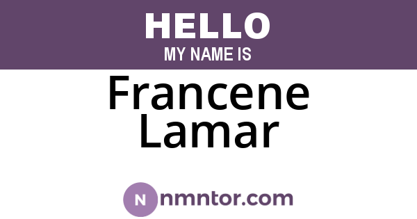 Francene Lamar