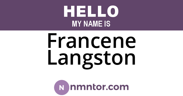 Francene Langston