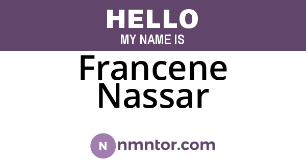 Francene Nassar