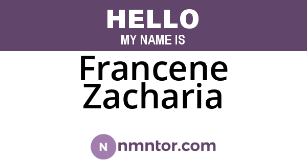 Francene Zacharia