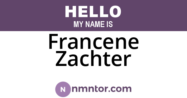 Francene Zachter