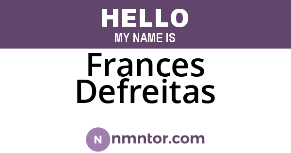 Frances Defreitas