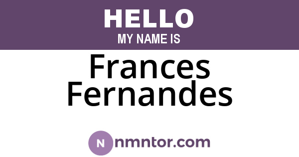 Frances Fernandes