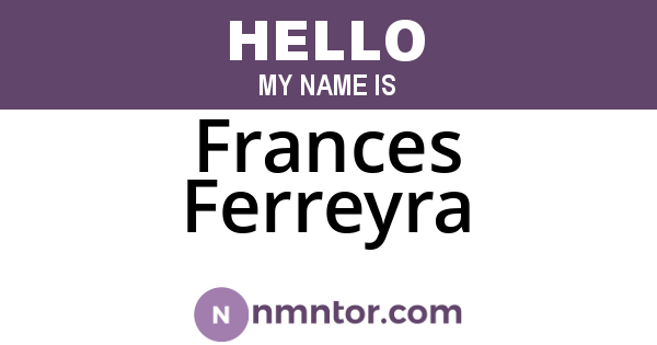 Frances Ferreyra