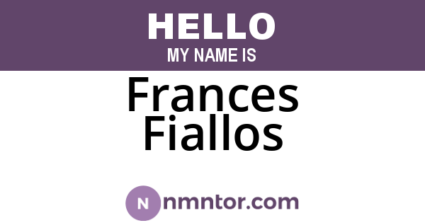 Frances Fiallos