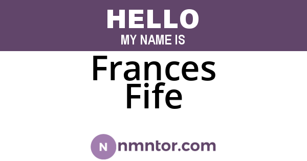 Frances Fife