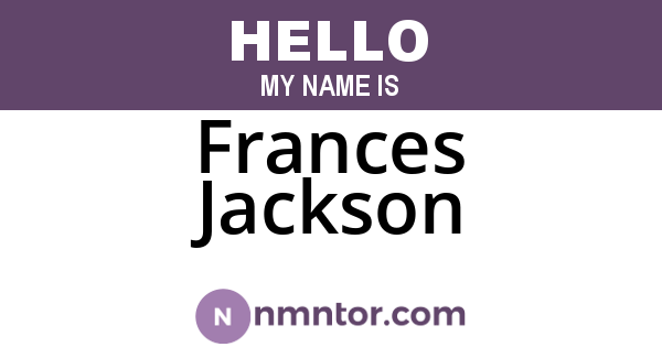 Frances Jackson