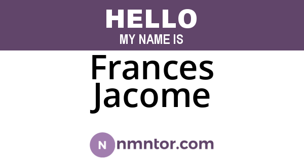 Frances Jacome