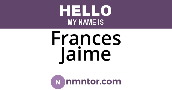 Frances Jaime