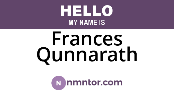 Frances Qunnarath