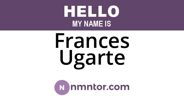 Frances Ugarte