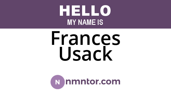 Frances Usack
