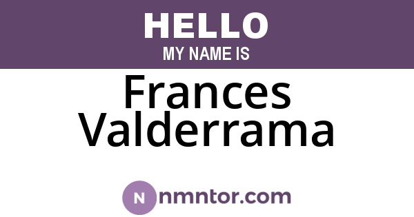 Frances Valderrama