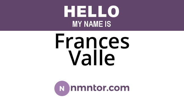 Frances Valle