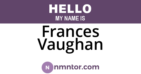 Frances Vaughan