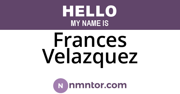 Frances Velazquez