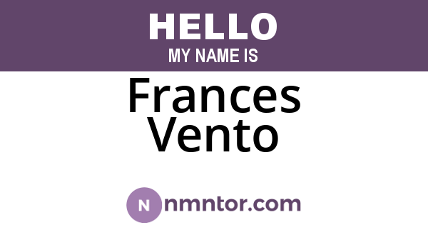 Frances Vento
