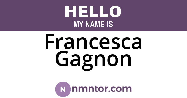 Francesca Gagnon