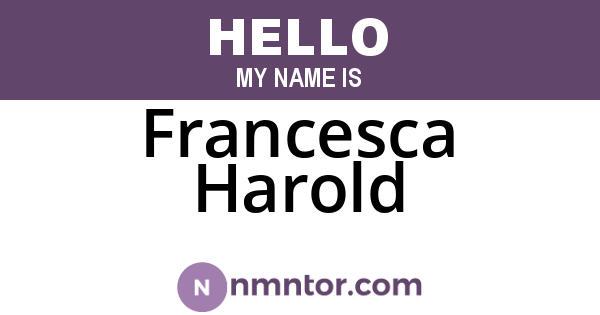 Francesca Harold