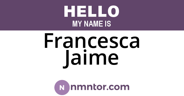 Francesca Jaime