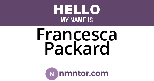 Francesca Packard