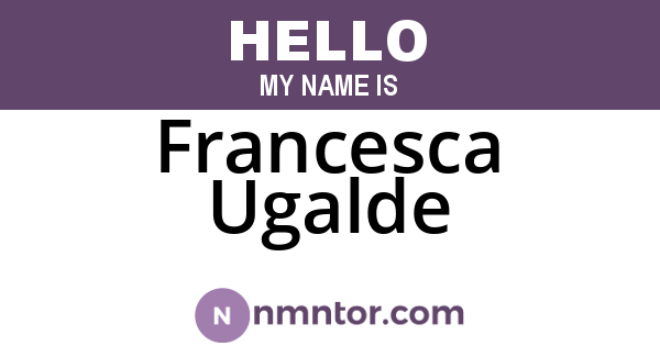 Francesca Ugalde