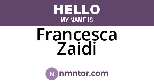 Francesca Zaidi