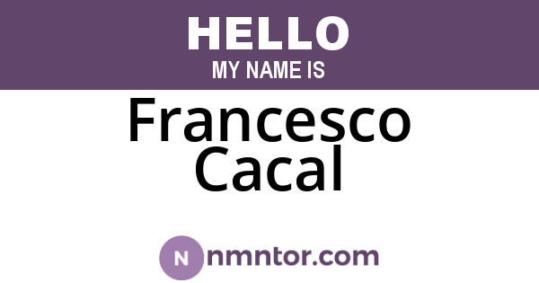 Francesco Cacal