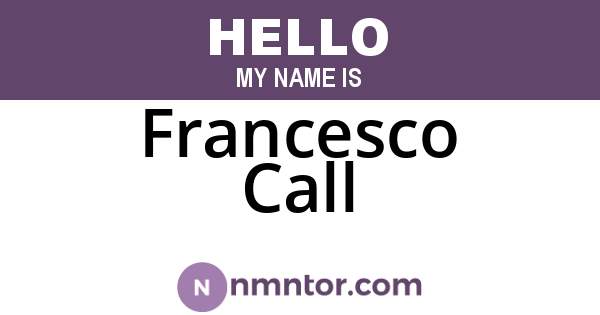 Francesco Call