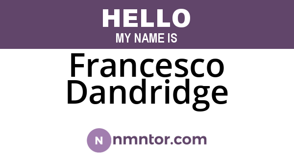 Francesco Dandridge