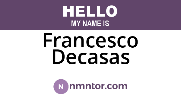 Francesco Decasas
