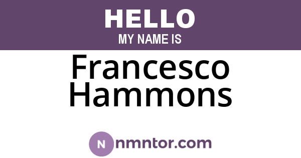 Francesco Hammons