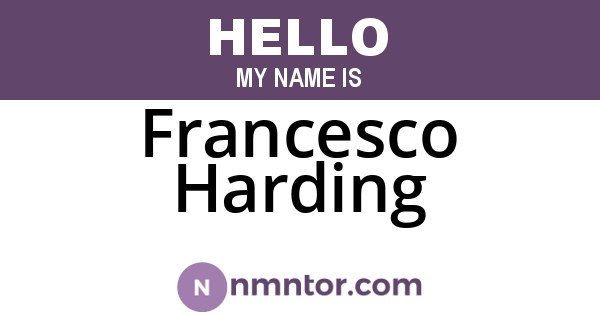 Francesco Harding